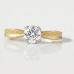 21K Gold Adjustable Ring – 2.610g Round Stone Open Band