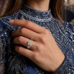 21K Gold Diamond Ring for Women - 3.76 Gram Square Cluster - Image 2