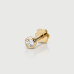 21 Carat Gold Bezel Set Diamond Nose Pin | 0.500g