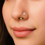 21 Carat Gold Bezel Set Diamond Nose Pin | 0.500g - Image 2