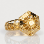 21 Carat Gold Baby Ring | Honeycomb Cube Design | 0.820g Solid Gold