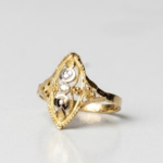 21 Carat Gold Baby Ring with Diamond Stones – 0.920g