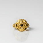 21K Baby Gold Ring Round Filigree Design – Lightweight 0.920g