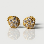 21 Carat Gold Round Diamond Cluster Tops | 0.570g