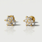 21 Carat Gold Star Diamond Cluster Tops | 0.500g