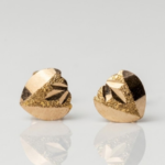 21 Carat Gold Diamond Cut Heart Stud Earrings | 0.660g Pure Gold