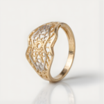 21 Carat Gold Baby Ring – Two-Tone Filigree Design | 0.560g