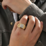 21 Carat Gold Men's Diamond Cluster President Ring | 8.000g - Image 2