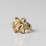 21K Gold Baby Flower Ring | 0.780g | Floral Openwork Design