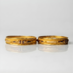 21 Carat Gold Flat Band Openwork Bangle Pair | 29.730g Total