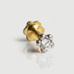 21 Carat Gold Six Prong Diamond Nose Pin | 0.440g