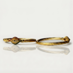 21 Carat Gold Snake Head Diamond Cut Bangle Pair | 24.980g Total