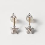 21 Carat Gold Five Petal Diamond Flower Tops | 2.140g