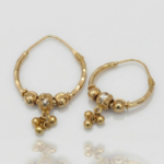 21K Gold Hoop Earrings with Jhumka Drop – 3.180g