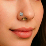21 Carat Gold Four Diamond Cluster Nose Pin | 0.370g - Image 2