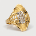 21K Gold Baby Ring Lightweight Two-Tone Design (0.670g)