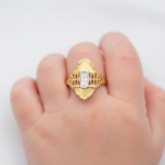21K Gold Baby Ring Lightweight Two-Tone Design (0.670g) - Image 2