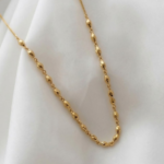21 Carat Gold Diamond Cut Oval Bead Chain | 10.600g