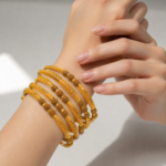 21K Gold Plated Designer Bangles Set for Women - Image 2