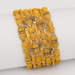 21 Carat Gold Plated Designer Bangles Set for Women