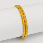 21 Carat  Gold-Plated Classic Geometric Bangle Pair (2 Pcs)