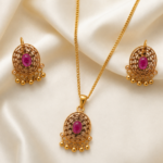 21 Carat Heritage Oval Ruby Pendant & Drop Earrings Set