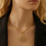 21 Carat Gold Two-Tone Wheel Flower Filigree Locket Pendant | 2.310g - Image 2