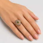 21 Carat Rose Gold Flower Ring - Image 2