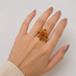 21 Carat Gold Floral Statement Ring for Women - Image 2