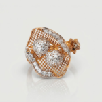 21 Carat Floral Stone Gold Ring