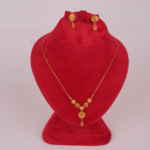 21 Carat Gold-Tone Floral Pendant Necklace Set with Earrings  Jewellery