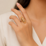 21 Carat Rose Gold Women's Oval Openwork Statement Ring - Image 2