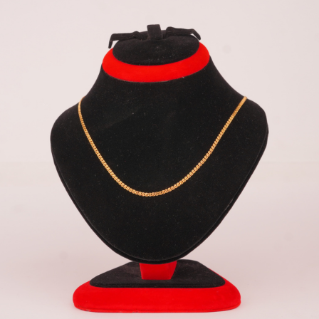 gold website images 2 (35) 21 Carat Gold-Tone Curb Chain Necklace for Women - Image 1