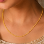 21 Carat Gold-Tone Curb Chain Necklace for Women - Image 2