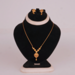 21 Carat Gold-Tone Floral Pendant Necklace Set with Matching Earrings