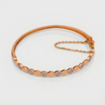 21 Carat Gold Hexagon Diamond Bracelet